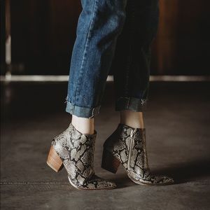 Snake Print Booties